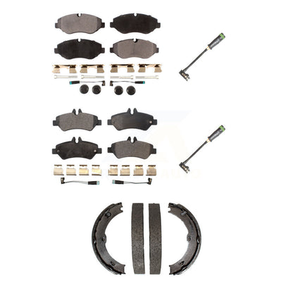 Semi-Metallic Disc Brake Pads And Extra Wear Sensors Front Rear Kit For
