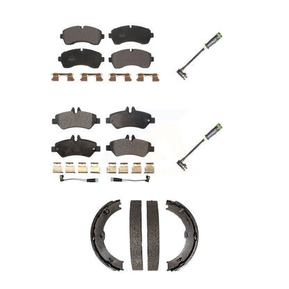 Semi-Metallic Disc Brake Pads And Extra Wear Sensors Front Rear Kit For