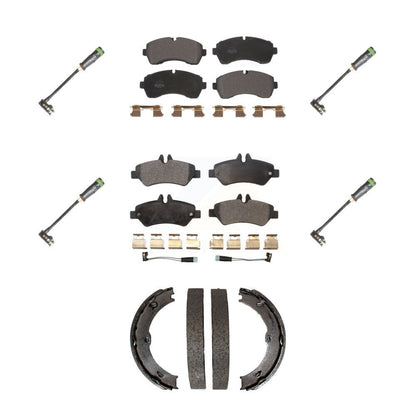 Semi-Metallic Disc Brake Pads And Extra Wear Sensors Front Rear Kit For