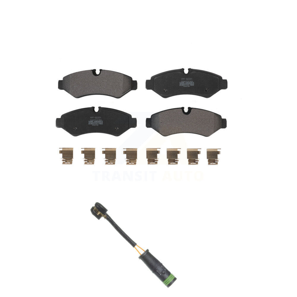 Semi-Metallic Brake Pad And Wear Sensor Rear Kit For Mercedes-Benz Sprinter 4500