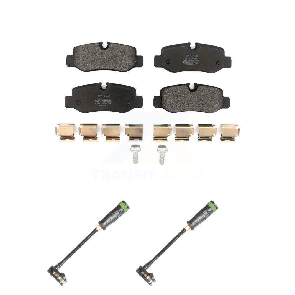 Semi-Metallic Disc Brake Pads Wear Sensor Rear Kit For Mercedes-Benz Metris 2.0L