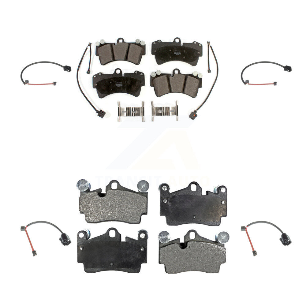Semi-Metallic Brake Pad And Extra Wear Sensor Front Rear Kit For Audi Q7 Porsche