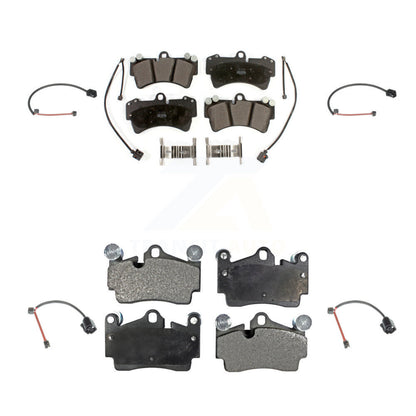 Semi-Metallic Brake Pad And Extra Wear Sensor Front Rear Kit For Audi Q7 Porsche