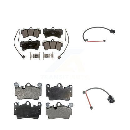 Semi-Metallic Brake Pad And Extra Wear Sensor Front Rear Kit For Audi Q7 Porsche