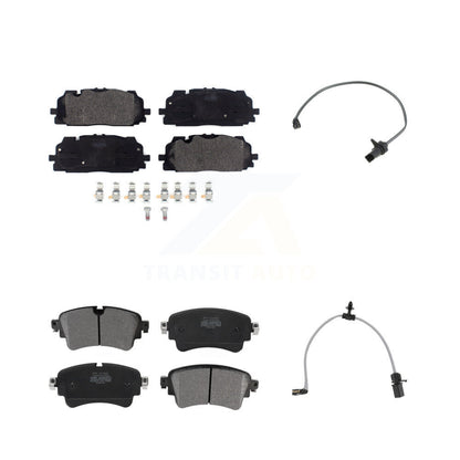 Semi-Metallic Disc Brake Pad & Wear Sensor Front Rear Kit For Audi A6 Quattro A7