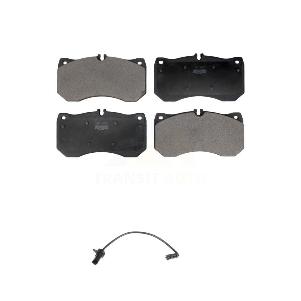 Semi-Metallic Disc Brake Pads And Wear Sensors Front Kit For Audi S6 S7 S8
