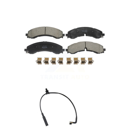 Semi-Metallic Brake Pad & Wear Sensor Front Kit For GMC Chevrolet Sierra 2500 HD