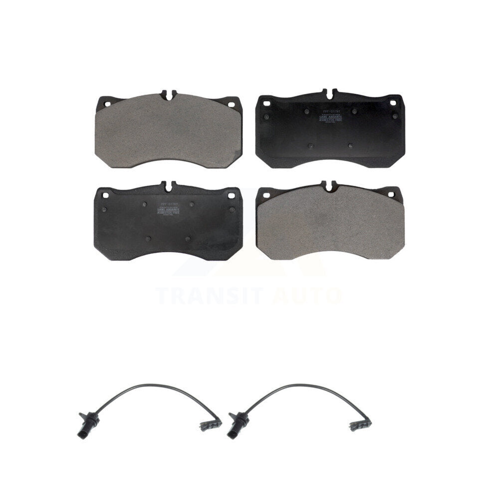 Semi-Metallic Disc Brake Pads And Wear Sensors Front Kit For Audi S6 S7 S8