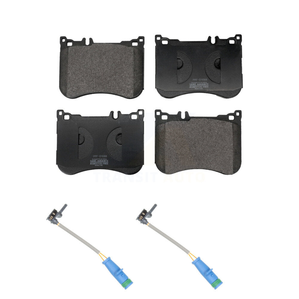 Semi-Metallic Brake Pads & Wear Sensor Front Kit For Mercedes-Benz S550 S560 E53