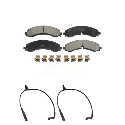 Semi-Metallic Brake Pad & Wear Sensor Front Kit For GMC Chevrolet Sierra 2500 HD