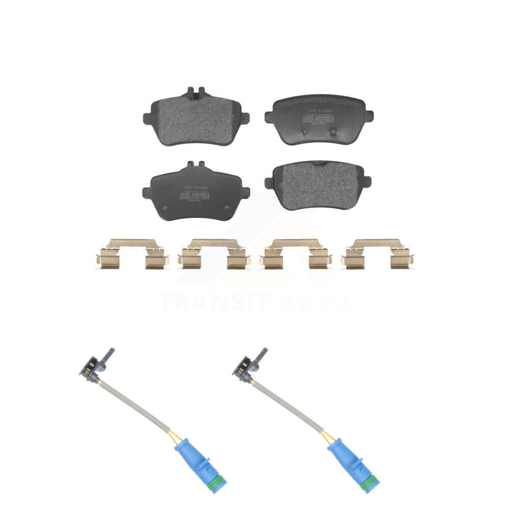 Semi-Metallic Brake Pads & Wear Sensor Rear Kit For 2020 Mercedes-Benz S450 3.0L