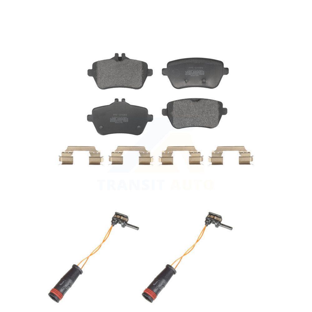 Semi-Metallic Brake Pad & Wear Sensor Rear Kit For Mercedes-Benz S550 S560 SL450