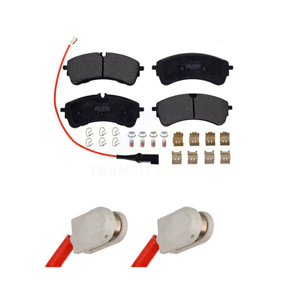 Semi-Metallic Disc Brake Pads Extra Wear Sensor Rear Kit For Ford Transit-350 HD