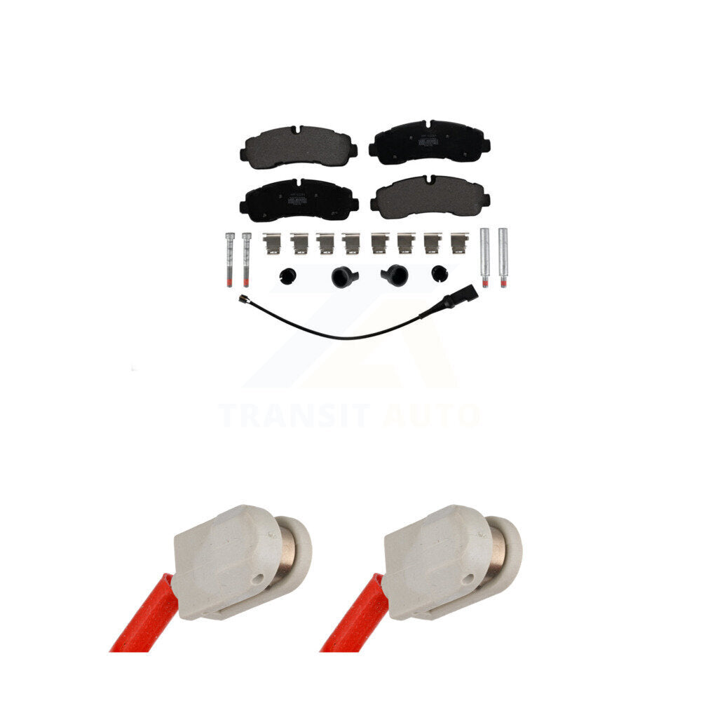 Semi-Metallic Brake Pads & Wear Sensor Rear Kit For 2020 Ford Transit-350 HD AWD
