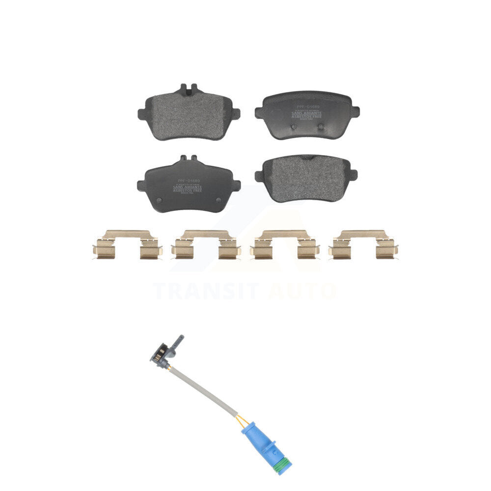 Semi-Metallic Brake Pads & Wear Sensor Rear Kit For 2020 Mercedes-Benz S450 3.0L