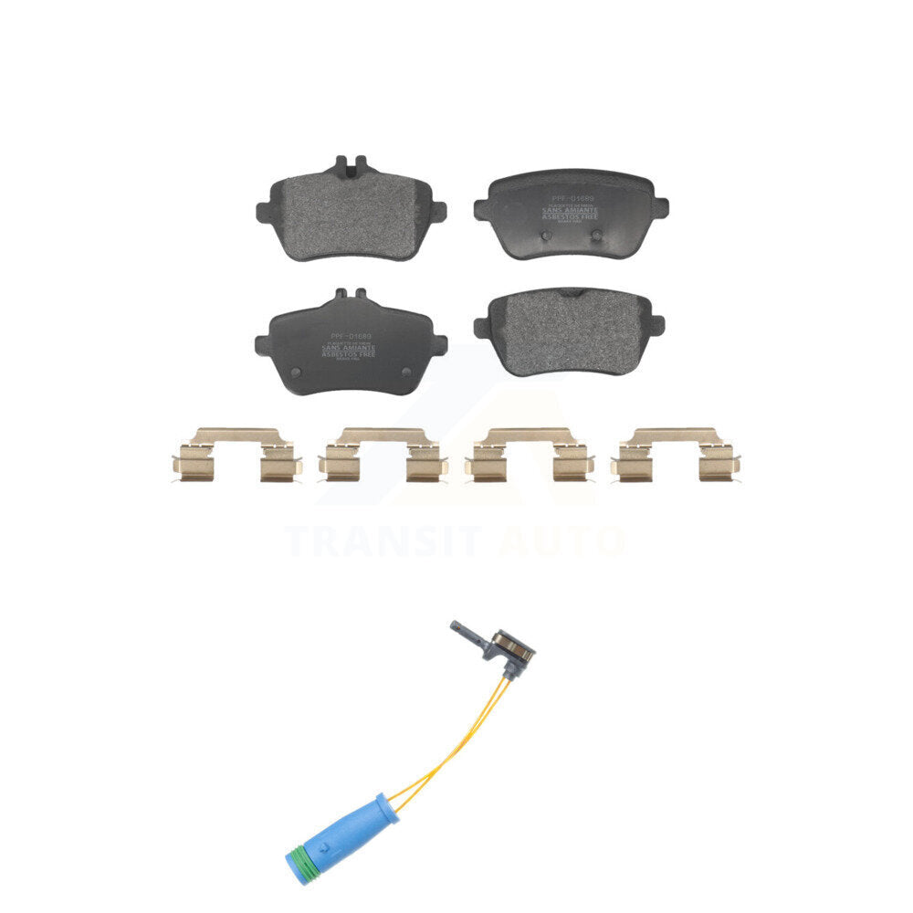 Semi-Metallic Brake Pads & Wear Sensor Rear Kit For 2015 Mercedes-Benz S400 3.0L