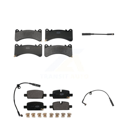 Semi-Metallic Brake Pads Extra Wear Sensor Front Rear Kit For GMC Sierra 1500 XL