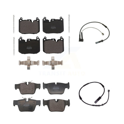Semi-Metallic Brake Pad And Wear Sensor Front Rear Kit For 2019-2020 BMW X2 M35i