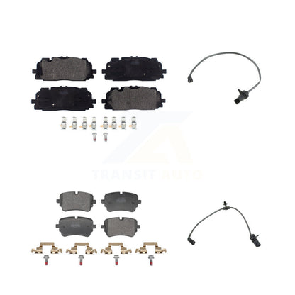 Semi-Metallic Brake Pad And Wear Sensor Front Rear Kit For Audi Q7 Q8 A8 Quattro