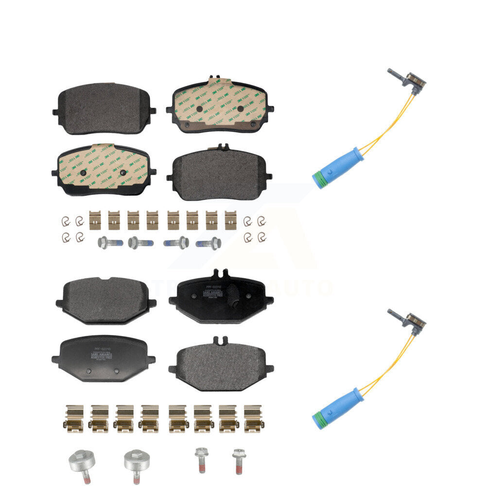 Semi-Metallic Brake Pads Wear Sensor Front Rear Kit For Mercedes-Benz GLE450 AMG