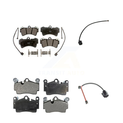 Semi-Metallic Disc Brake Pads And Extra Wear Sensors Front Rear Kit For Audi Q7