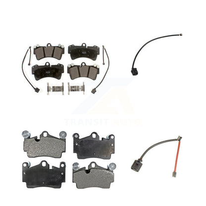Semi-Metallic Disc Brake Pads And Extra Wear Sensors Front Rear Kit For Audi Q7
