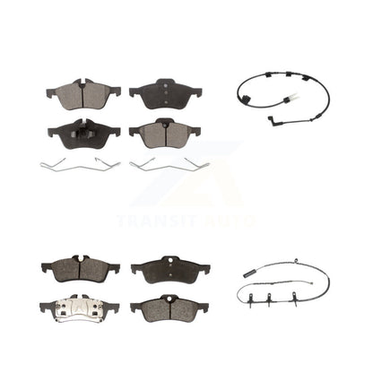 Semi-Metallic Disc Brake Pads And Wear Sensors Front Rear Kit For Mini Cooper