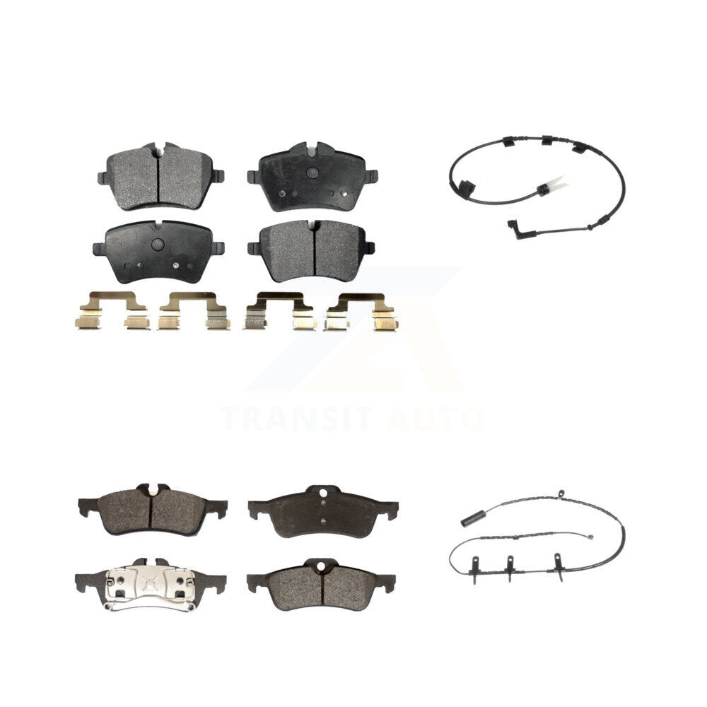 Semi-Metallic Disc Brake Pads And Wear Sensors Front Rear Kit For Mini Cooper