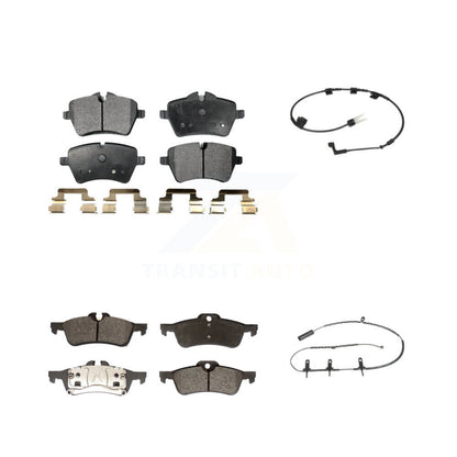 Semi-Metallic Disc Brake Pads And Wear Sensors Front Rear Kit For Mini Cooper