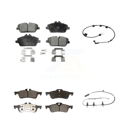 Semi-Metallic Disc Brake Pads And Wear Sensors Front Rear Kit For Mini Cooper