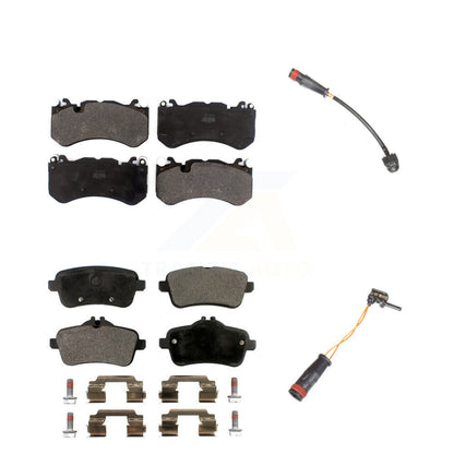 Semi-Metallic Brake Pads & Wear Sensor Front Rear Kit For Mercedes-Benz ML63 AMG