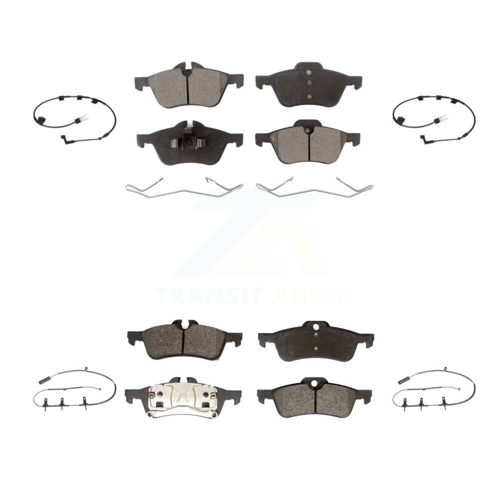 Semi-Metallic Disc Brake Pads And Wear Sensors Front Rear Kit For Mini Cooper