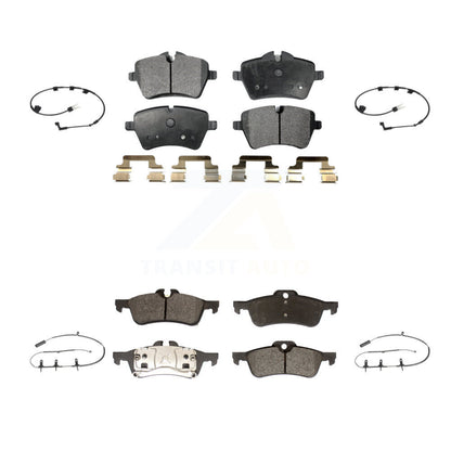 Semi-Metallic Disc Brake Pads And Wear Sensors Front Rear Kit For Mini Cooper