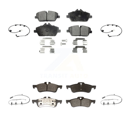 Semi-Metallic Disc Brake Pads And Wear Sensors Front Rear Kit For Mini Cooper