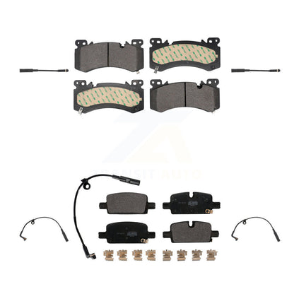 Semi-Metallic Brake Pad And Extra Wear Sensor Front Rear Kit For Chevrolet Tahoe