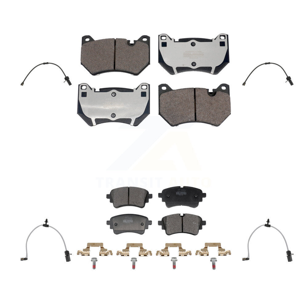 Semi-Metallic Disc Brake Pads & Wear Sensor Front Rear Kit For 2021 Audi Q5 2.0L