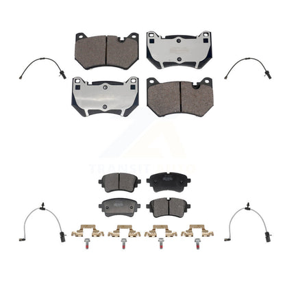 Semi-Metallic Disc Brake Pads & Wear Sensor Front Rear Kit For 2021 Audi Q5 2.0L