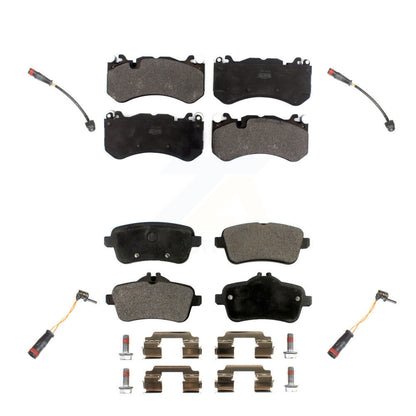 Semi-Metallic Brake Pads & Wear Sensor Front Rear Kit For Mercedes-Benz ML63 AMG