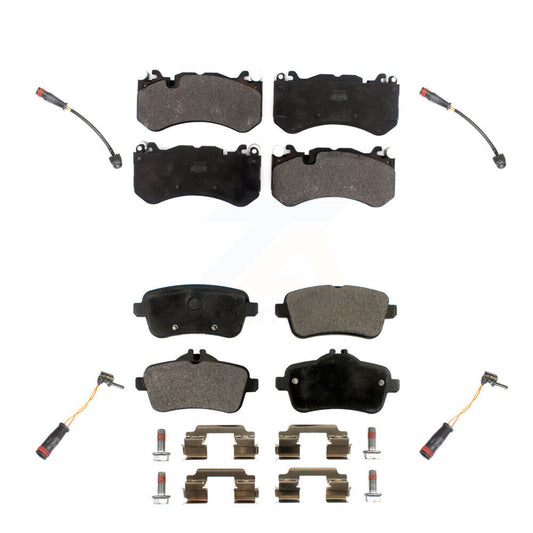 Semi-Metallic Brake Pads & Wear Sensor Front Rear Kit For Mercedes-Benz ML63 AMG