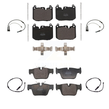 Semi-Metallic Brake Pad And Wear Sensor Front Rear Kit For 2019-2020 BMW X2 M35i