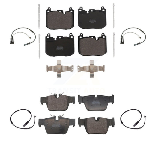 Semi-Metallic Brake Pad And Wear Sensor Front Rear Kit For 2019-2020 BMW X2 M35i