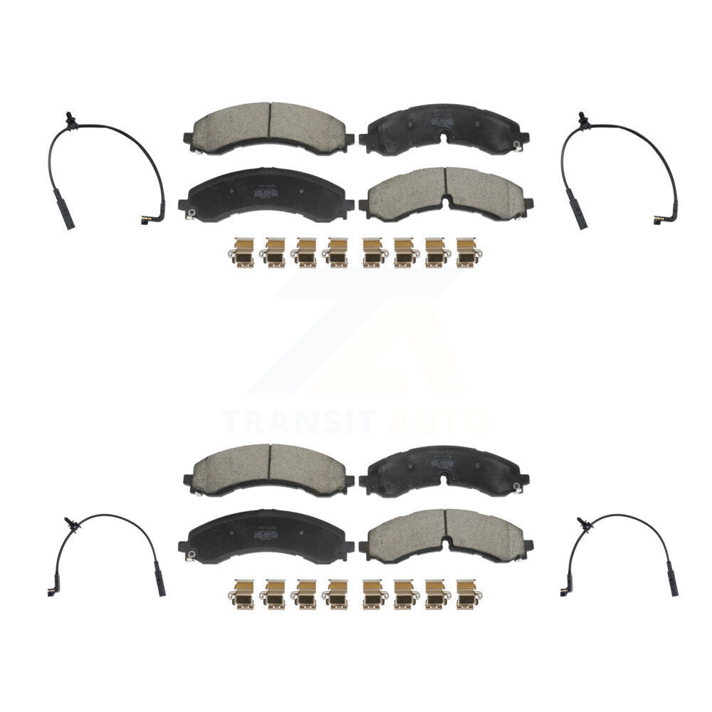 Semi-Metallic Brake Pad Wear Sensor Front Rear Kit For GMC Chevrolet Sierra 2500
