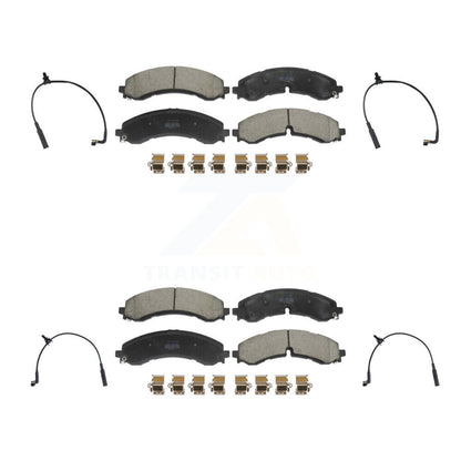 Semi-Metallic Brake Pad Wear Sensor Front Rear Kit For GMC Chevrolet Sierra 2500