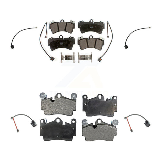 Semi-Metallic Disc Brake Pads And Extra Wear Sensors Front Rear Kit For Audi Q7