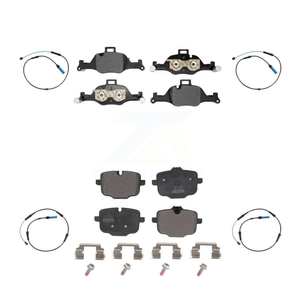 Semi-Metallic Disc Brake Pads And Wear Sensor Front Rear Kit For BMW 540i xDrive