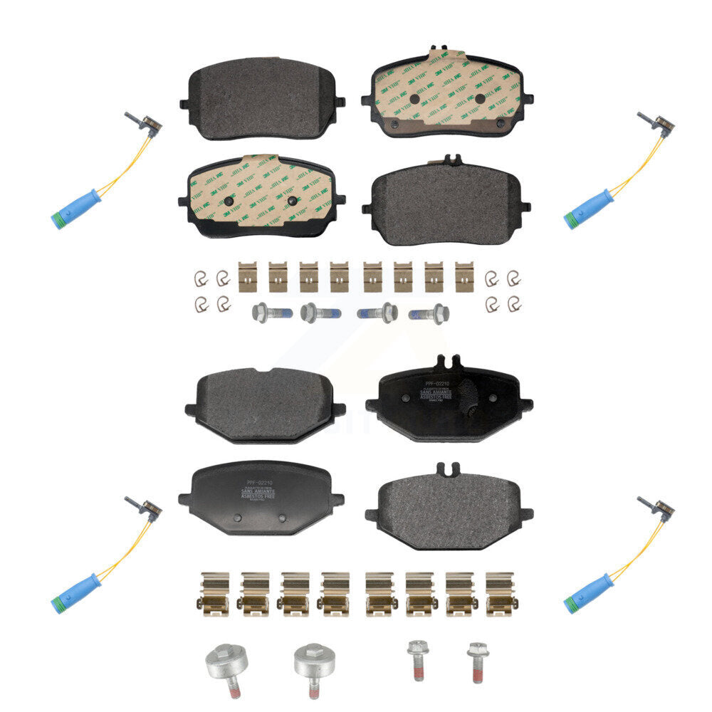 Semi-Metallic Brake Pads Wear Sensor Front Rear Kit For Mercedes-Benz GLE450 AMG