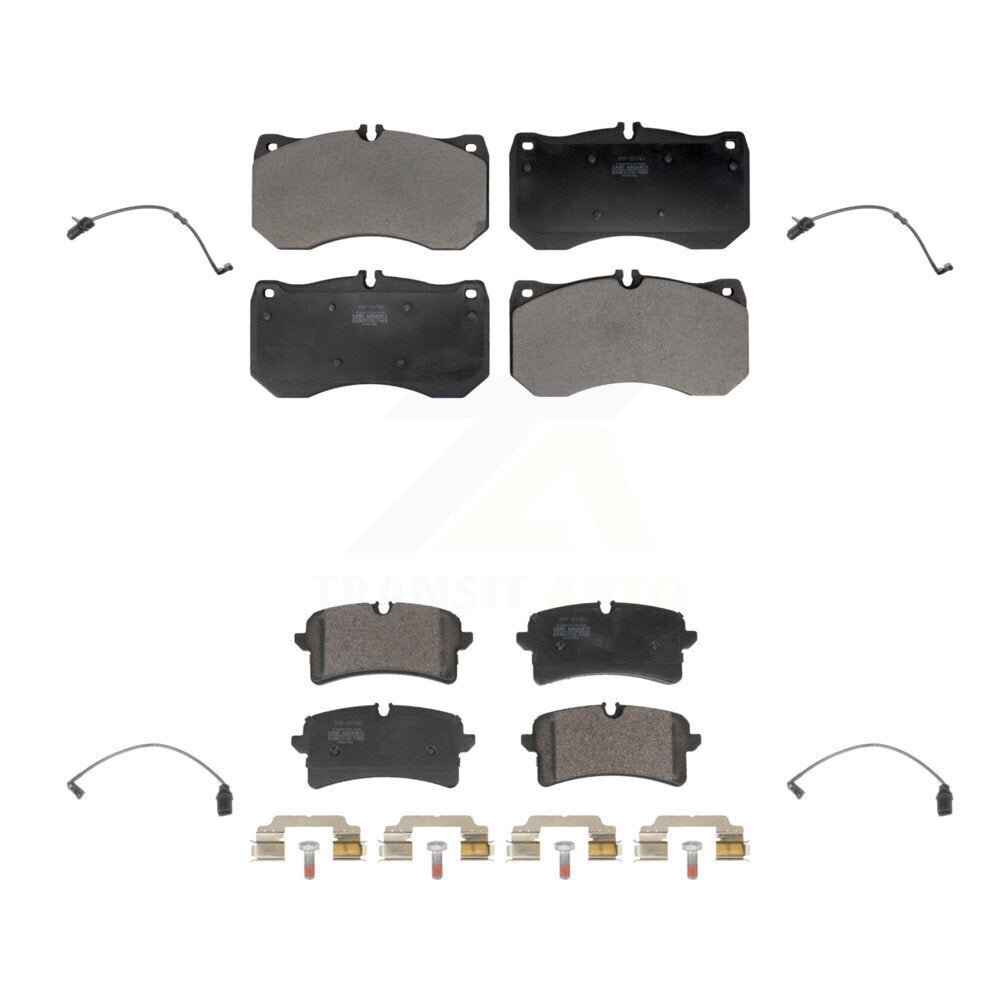 Semi-Metallic Disc Brake Pads And Wear Sensor Front Rear Kit For Audi A7 Quattro