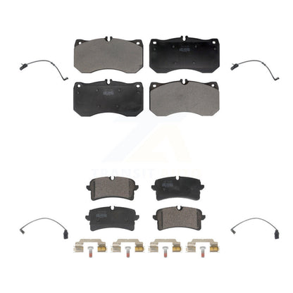 Semi-Metallic Disc Brake Pads And Wear Sensor Front Rear Kit For Audi A7 Quattro