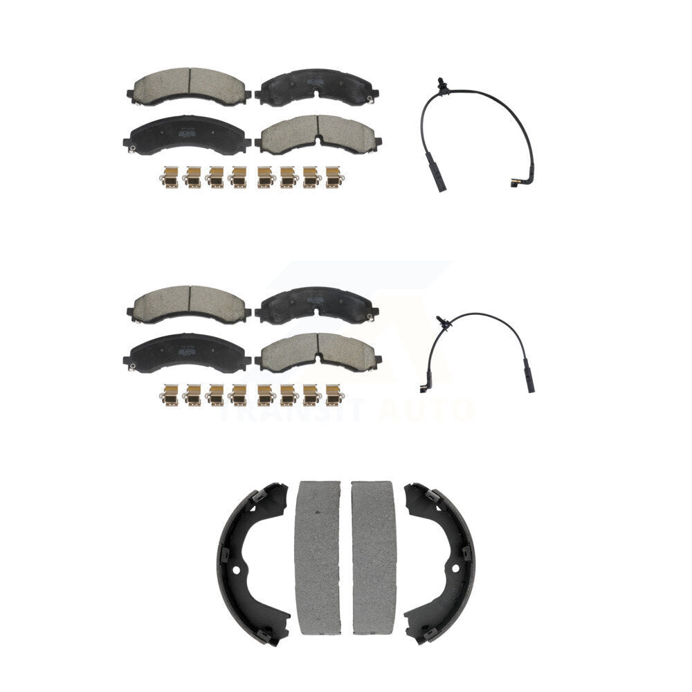 Semi-Metallic Brake Pads Wear Sensor Front Rear Kit (5Pc) For GMC Chevrolet 2500