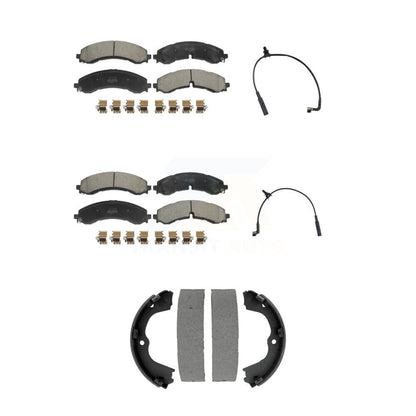 Semi-Metallic Brake Pads Wear Sensor Front Rear Kit (5Pc) For GMC Chevrolet 2500